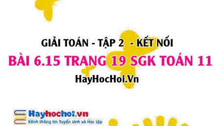 Bài 6.15 trang 19 Toán 11 tập 2 Kết nối tri thức